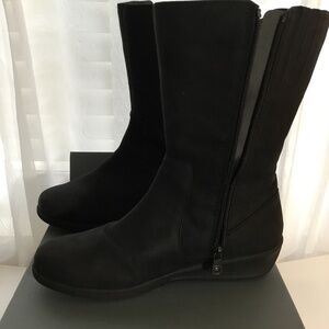 Aravon Fairlee Mid-calf Boots Black 9.5 Wide Waterproof